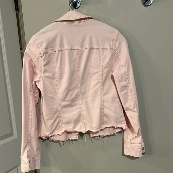 Women's Pink Denim Jacket - Picture 3 of 4